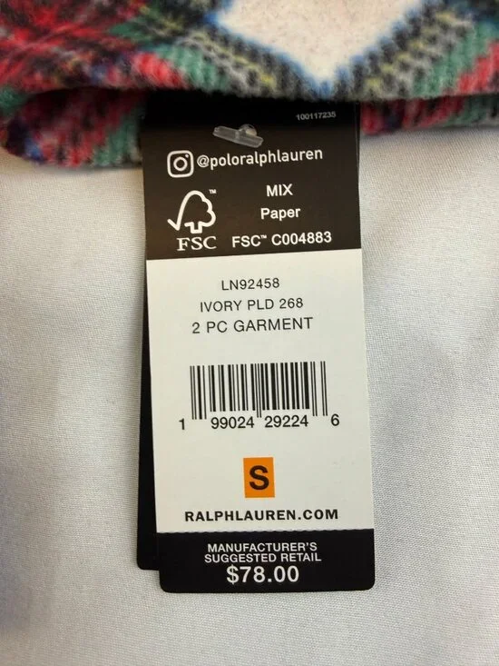 NWT Lauren Ralph Lauren Long Sleeve Notch Collar Long Pant Pajama Set Size Small - Picture 4 of 16